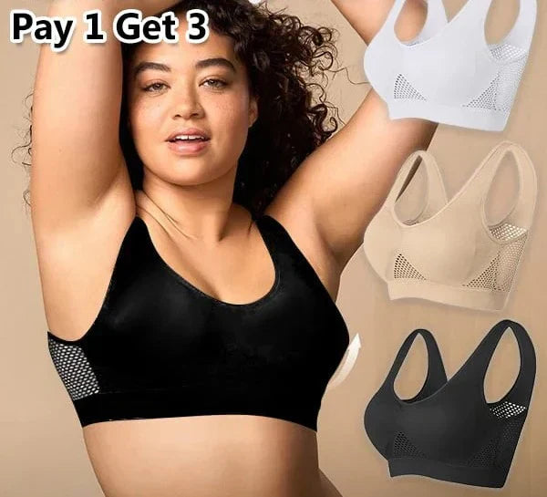 Pack of 3 Breathable Cool Lift-Up Air Bra