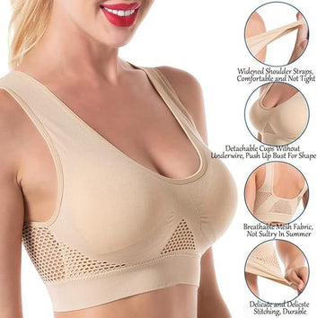 Pack of 3 Breathable Cool Lift-Up Air Bra